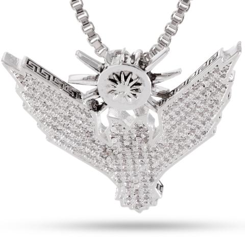 NKX11932 The White Gold Fantastic Beasts Owl Necklace large